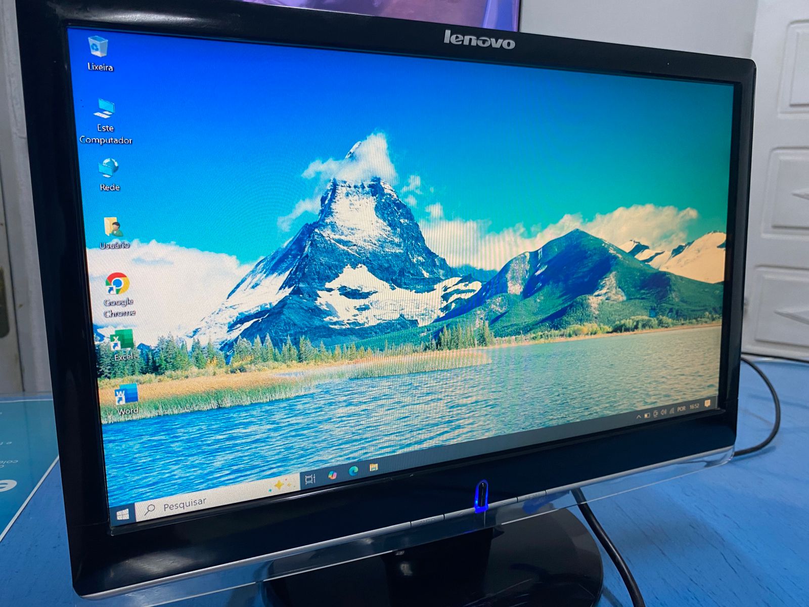 Monitor 18.5' Lcd D1960wa (Usado) Lenovo Wide Vga / Dvi Preto - Imagem 2