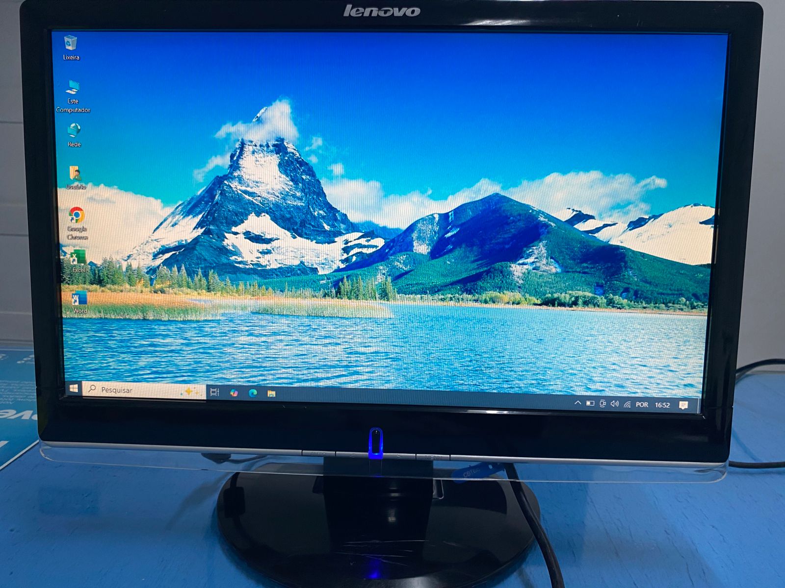 Monitor 18.5' Lcd D1960wa (Usado) Lenovo Wide Vga / Dvi Preto